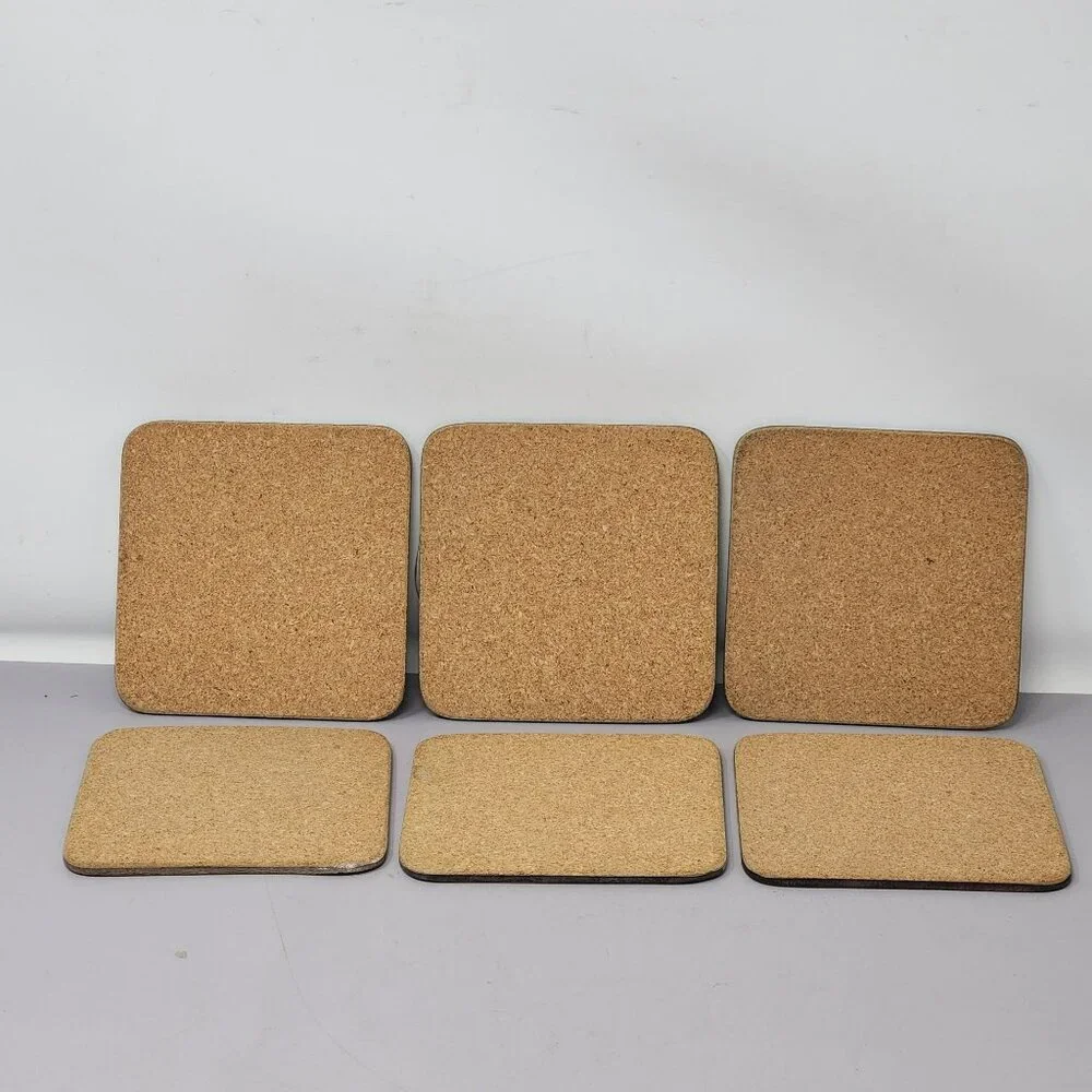 Vintage Floral‎ Cork-Backed Square Coasters Set Of 6